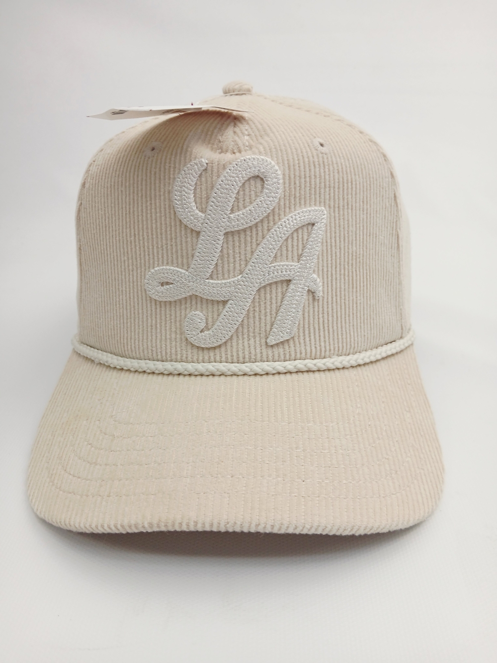 Corduroy LA Rope Baseball Cap - Cream